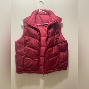 Goose Down Reversible L.L.Bean Puffer Vest Women's Size Medium
